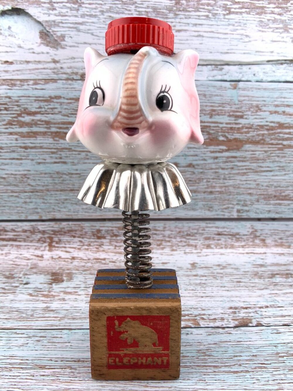 Elephant Mixed Media Assemblage Animal Art Sculpture OOAK
